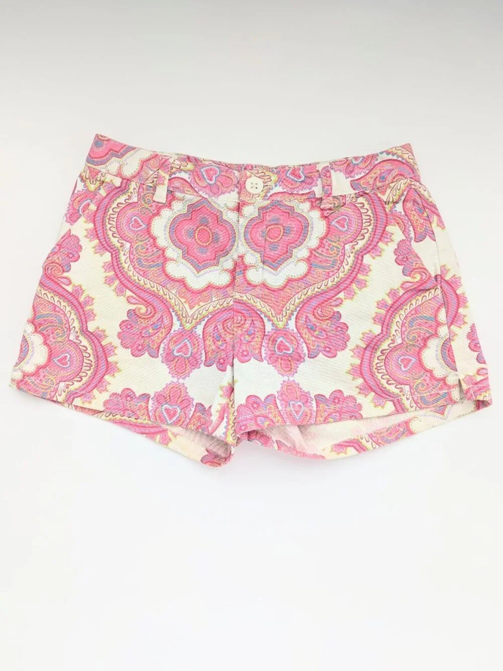 GAP Girls' (Size 12) Pink Paisley Print Shorts w/Adjustable Waist